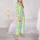 Pajamas Female Yellow Classic Ducks Daily Sleepwear Animal Two Piece Retro Pajama Sets Long Sleeve Elegant Oversize Home Suit