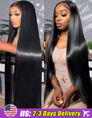 30 40 Inch Bone Straight 13x6 13x7 Transparent Lace Front Wig 250 Density 13x4 HD Lace Frontal Wigs Human Hair 6x6 CLosure Wig