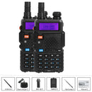 2pc Baofeng 5RX 5W Multi-Band Amateur Radio Repeater AM Aviation Band 1800mAh 128CH Portable Handheld Two-Way Radio