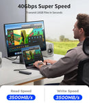 ORICO USB4 M.2 NVMe Enclosure 40Gbps SSD External Case Hard Disk Storage Box M2 Solid State Drive House with Cooling Fan for PC