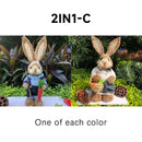 Easter Bunny Rabbit Straw Figures Decoration 35cm Easter Straw Easter Rabbit Bunny Figurine Home Garden Wedding Ornament