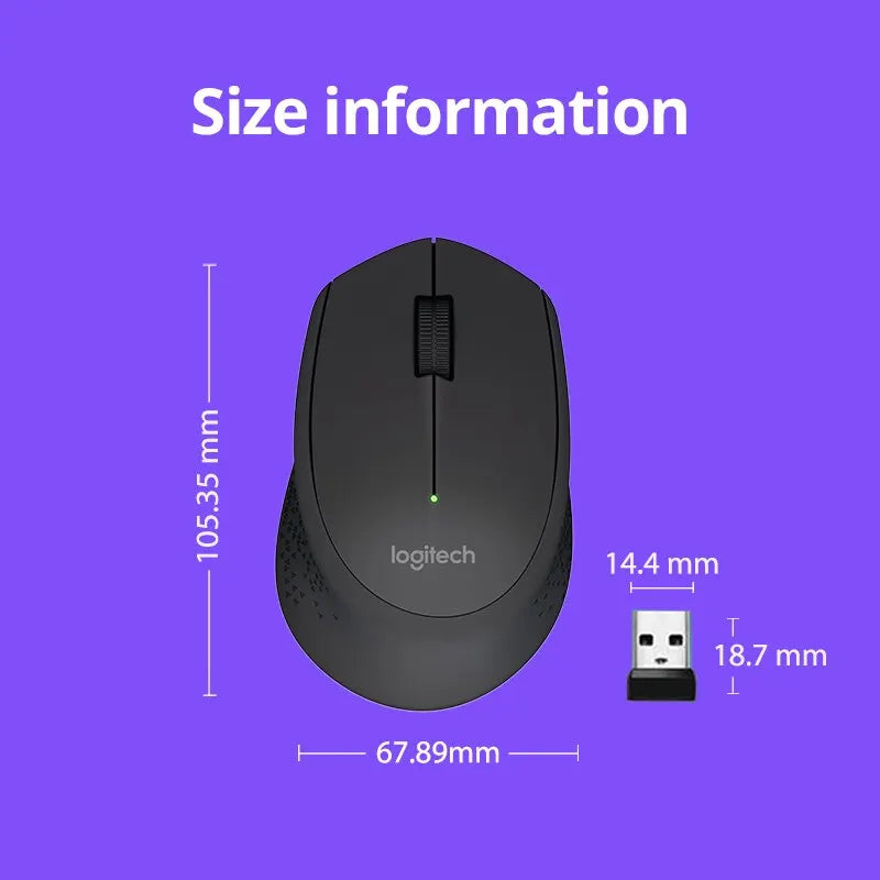 M280 Wireless Portable Mouse Office Home Computer Gaming USB Receiver Logitech M331