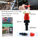 3M-25M 3/8”PE Hose Misting System DIY Adjustable Orange Nozzle Spray Cooling Kit for Greenhouse Garden Plants Fogging Watering