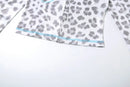VEITCHE Women's Summer Outfit Casual Leopard Print Long Pant Suit Slim Hoodie Zipper Top High Waist Trousers Set Street Style