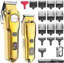 Professionelles Haarschneide-Set aus Metall, kabelloser Haartrimmer für Herren, leistungsstarke elektrische Haarschneidemaschine