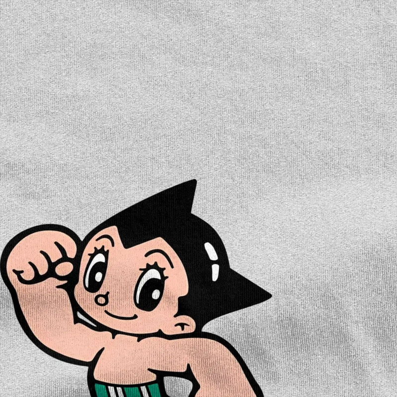 Novelty Astroboy T Shirt Men Cotton Short Sleeve Y2K Anime Astro Boy Round Neck Summer Top Tee