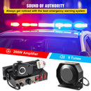 SucceBuy Polizeisirenen 200W Auto-Warnalarm Handmikrofon Lichtsteuerungsschalter Elektronik für Notfälle Auto-Feuerwehrfahrzeug
