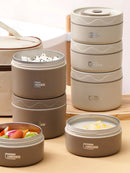 3pcs microwave portable insulated food container lunch box stainless steel bento box insulated leak proof hot lunch bag set