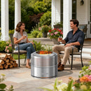 The Ember Basin | 19" Smokeless Stainless Steel Outdoor Fire Pit