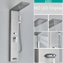 LED Duscharmatur Badezimmer SPA Massagedüse Dusche Mattschwarz Säulensystem Wasserfall Regendusche Panel Bidet Sprühhahn