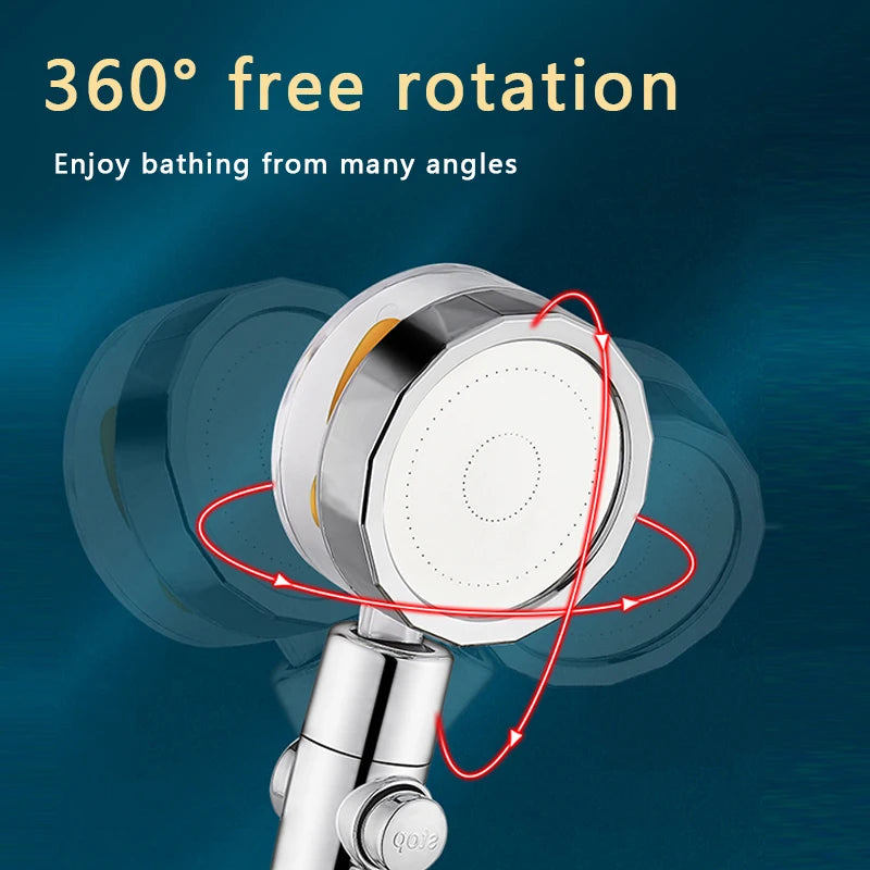 1PC Turbocharged Shower Head Handheld High Pressure Shower Head Enhanced Water Leakage and Anti Drop Household Shower Head