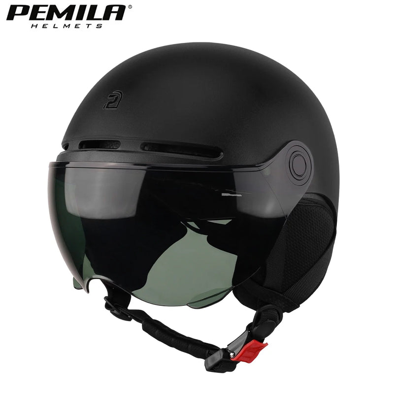PEMILA Bicycle Helmet With Goggles Cycling Helmet Full Edge Wrapping Technology Bike Helmet Road MTB E-bike MTB Bicycle Helmet