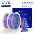 JAYO Silk PLA+ Rainbow 3D Filament 1.75mm SILK PLA plus Dual & Triple Color 3D Printer Filament Neatly Wound 1.1kg 2Rolls/set