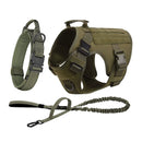 Tactical Dog Harness Collar Leash Molle Pouches For Medium Large Dogs Pet German Shepherd Training Walking Vest Dog Harnesses