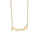 Mother's Day Mama Letter Pendant Necklace for Women Stainless Steel Jewelry Gift