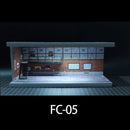 1/64 Diorama Car Parking Lot Model LED Light Underground Double-layer Car Garage Scene Model Display