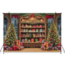 Santa Claus Workshop Backdrops Kids Family Photography Props Magic Christmas Fireplace Gifts Wreath Xmas Trees Backgrounds