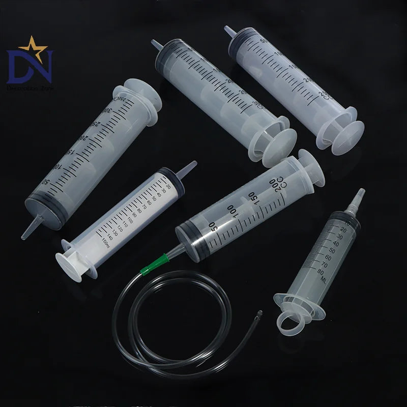 80-350ml Large Capacity Syringe Reusable Pump Measuring With Tube Feeding Ink Pumping Oil Feeding Enema Glue Filling