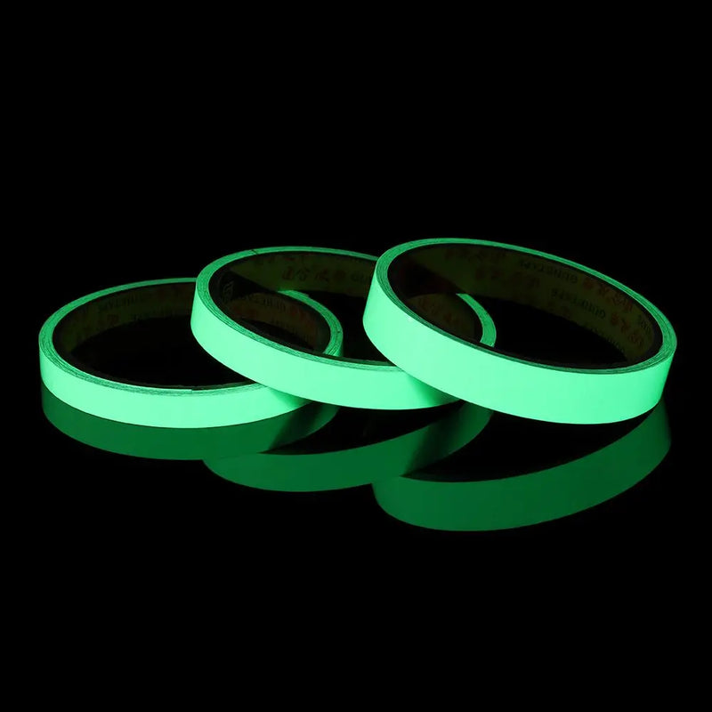 Green Luminous Tape Self Adhesive Glow In The Dark Stickers Stage Decorative Fluorescent Tape Warning Stickers Fishing Tool