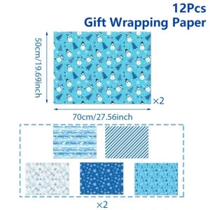 Christmas Gift Wrapping Paper Roll Merry Christmas Decoration For Home 2024 Navidad Noel Natal Kerst Happy New Year 2025