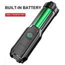100000LM Powerful Torch Led Flashlight USB Rechargeable Fishing Tactical Hunting Zoomable Lamp for Hiking Camping Daily Home Use