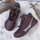 Winter Snow Boots Lightweight Barefoot Hiking Shoes Waterproof High-Top Booties Warm Lined Booties for Hiking Climbing