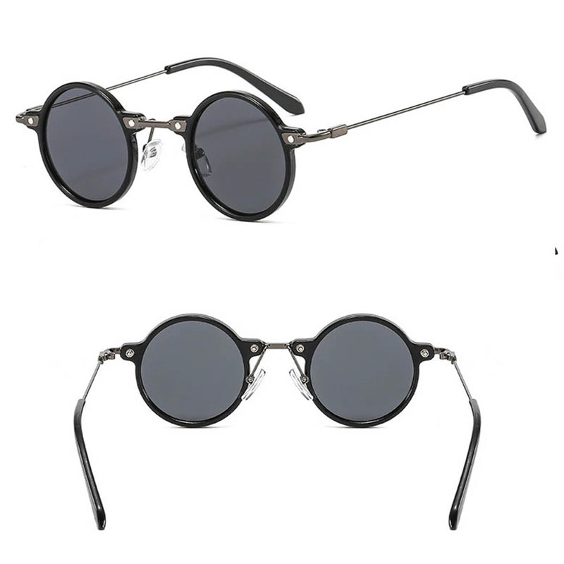 2022 Small Round Sunglasses Men Women Retro Punk Ocean Color Sun Glasses Gradient Clear Lens Eyewear Vintage Driving Glasses