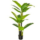Homcom Artificial Banana Tree 150 cm with Pot and 18 Leaves for Home Decoration