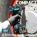 Makita Brushless DTW700 Electric Impact Wrench Cordless Electric Wrench 1/2 inch for Makita 20V Battery Screwdriver Power Tools
