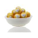 10pc/Lot  Valentines Day Silicone Beads Focal Heart Round Marking DIY Necklace Baby Pacifier Chain Beads For Making Jewelry