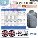 Hooded Cooling Vest Summer USB Charging 5V 12V Cooling Fan Air Conditioner Clothes Sleeveless Breathable Outdoor Sports Travel W