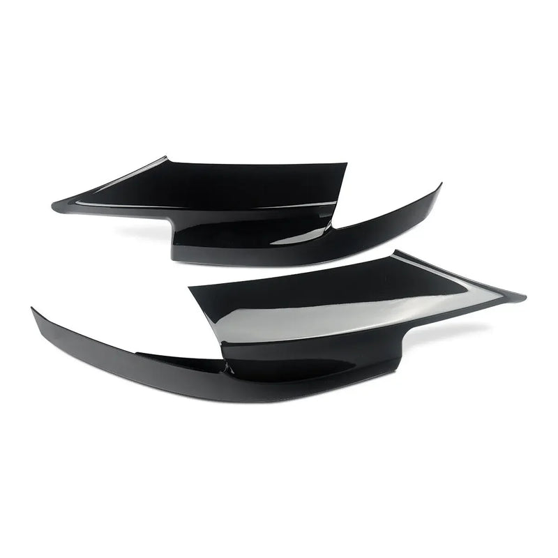 Pair Glossy Black Front Bumper Lip Corner Splitter For BMW F10 M5 Only 2010-2016