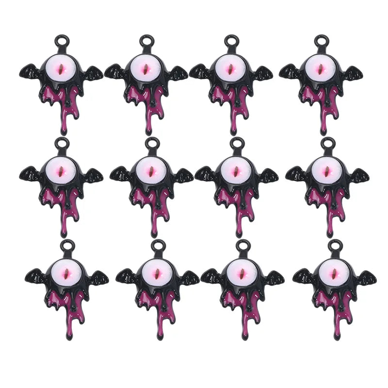 3pcs/Lot Cartoon Alloy Big Eyes Animals Charms for Jewelry Making Pendant Diy Earrings Necklace Keychain Craft Accessories 2024