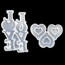 Hollow Heart Shape Silicone Lollipop Molds Bunny Rabbit Chocolate Candy Cheese Mould Valentine Day Easter Cake Decorating Tools