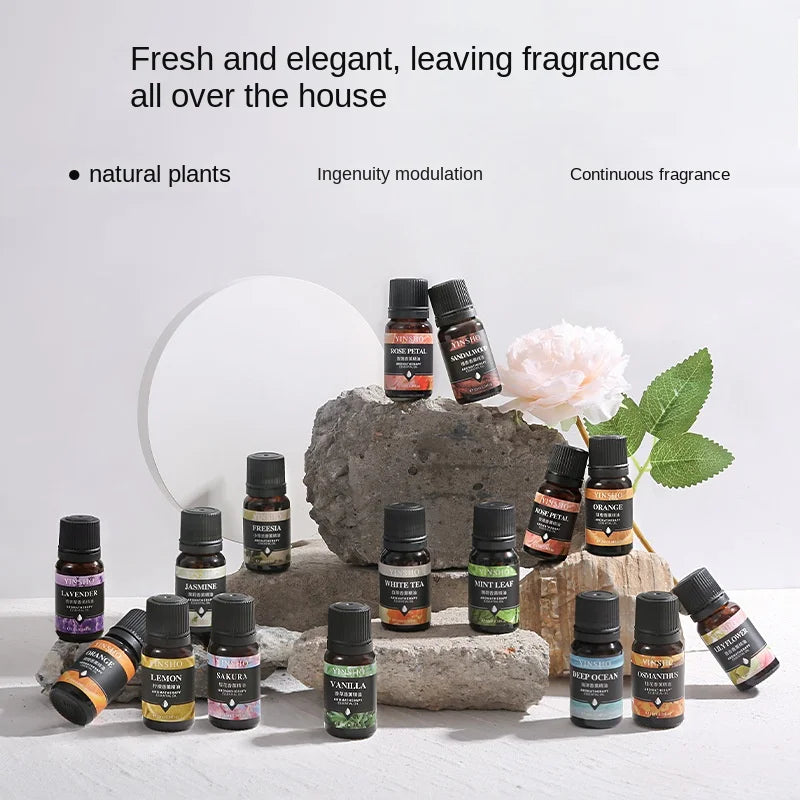 12 Flavors Essential Oils for Aroma Diffuser Air Humidifier Home Water-soluble 10ml Air Freshener Scents Fragrance Oil Perfume