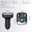 Bluetooth 5.3 Fm Transmitter Wireless Dual USB PD Adapter MP3 Player 3.1A Fast Charger Car Accessories