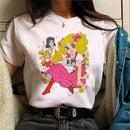 Candy Candy Kawaii T-shirt Casual Round Neck Short Sleeved Women's Fashionable Loose Short Sleeved Trendy Women's Clothing Tops