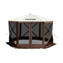 SucceBuy Pop-up Camping Gazebo Camping Canopy Shelter 6 Sided 12' x 12' / 10' x 10' Sun Shade Tents & Canopies Camping & Hiking