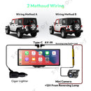 XGODY 10.26" 4K Dash Cam Wireless Carplay Android Auto Car DVR WiFi Navigation Rearview Camera Dashboard Video