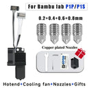 For Bambu P1P/X1C  Hotend Kit Hardened Steel Nozzle for Bambulab P1s Upgrade Hotend With Fan Complete for Bambu Lab X1 Carbon