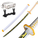 1:1 Scale Anime Swords Giyuu Katana 104cm Authentic Cosplay Weapons Props With Sword Holder And Belt Halloween Samurai Style
