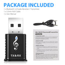 Bluetooth-compatible 5.0 Transmitter Receiver 4-in-1 Multifunctional Usb Wireless Car Audio Adapter Dongle