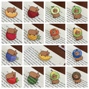 Acrylic Fruits Capybara Brooch Creative Strawberry Orange Tomato Capybara Pin Cute Animal Capibara Badge Kapibara Breastpin