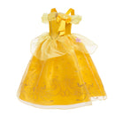 Girls Belle Princess Dress LED Light Up Summer Cosplay Costume Beauty and the Beast Clothing Birthday Party Gift