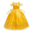 Girls Belle Princess Dress LED Light Up Summer Cosplay Costume Beauty and the Beast Clothing Birthday Party Gift