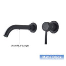 Black Basin Faucet Wall Mounted Gold 360° Rotating Bathroom Sink Faucets Embedded Hot Cold Water Mixer Tap Dual Hole Basin Crane