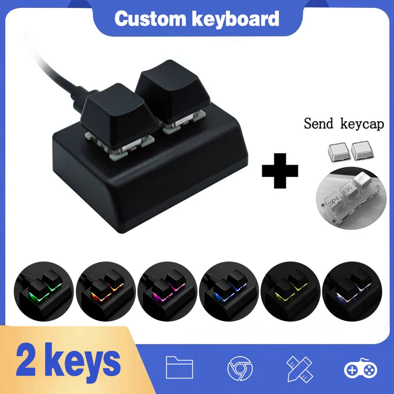 OSU 2 keys Macro Programming Keyboard RGB Mini Keyboard Gaming Drawing Red Switch Custom Keyboard Gaming Keypad