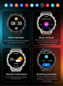 2026 New T-REX3 Outdoor Smart Watch Men 1100mAh Large Battery Bluetooth Call Compass 1.7-inch LED Flashlight Waterproof Watches