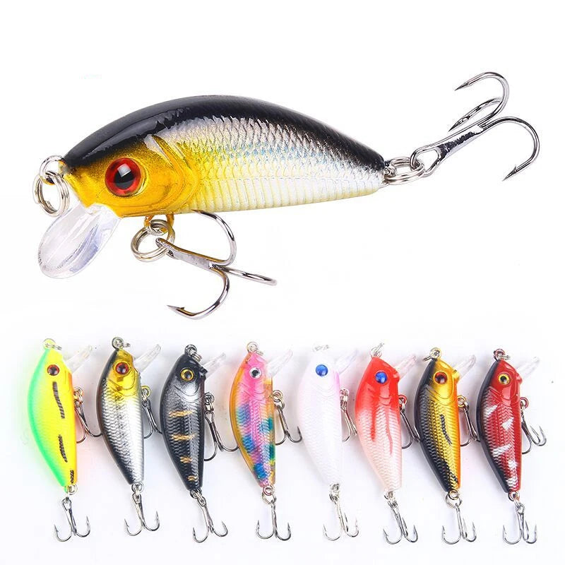 1Pc Minnow Crank Fishing Lure Floating Hard Bait 5cm 4.2g ABS Artificial Bait Wobbler Crankbait Carp Perch Pesca Fishing Tackle