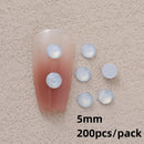 100pcs/Pack White Opal Drop Heart Mixed Shaped Resin Rhinestone Fancy Style Shiny 3D Manicure Nail Art Decoration Charms Jewelry